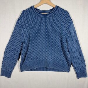Levis Sweater Womens Extra Large Boyfriend Cable Crewneck Pullover